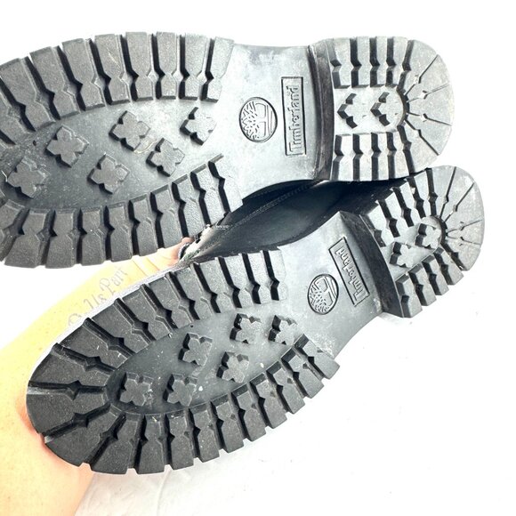 Timberland Women’s 6.5M Dark Green Leather Chukka Boots Rugged Lace-Up - Picture 9 of 11